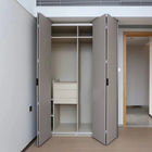 Grey E1 Modern Wardrobe Closets Folding Door Wardrobe With Drawers