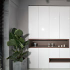 High Gloss Wardrobes White Modern Coat Closet Display Table Storage